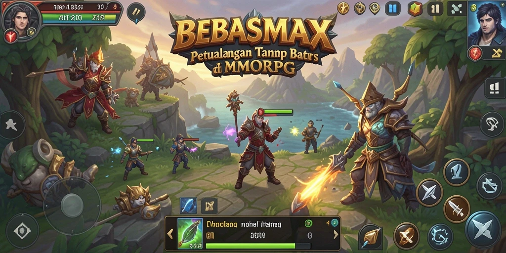 Tampilan gameplay BEBASMAX yang epik dan menakjubkan.