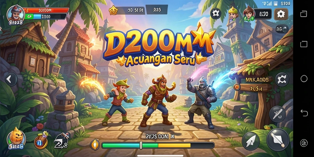 Tampilan gameplay D200M dengan aksi seru dan grafis menarik.