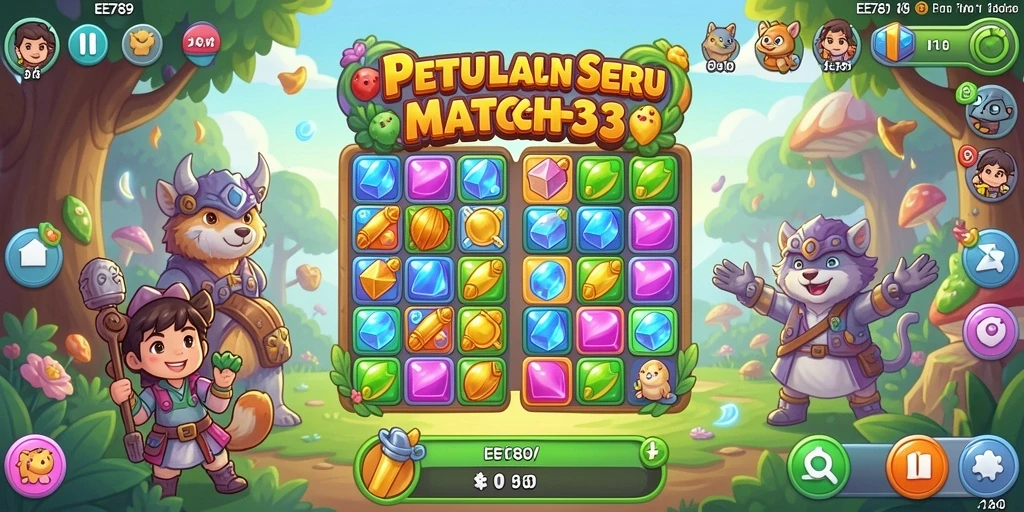Tampilan gameplay seru dan penuh warna di EE789.