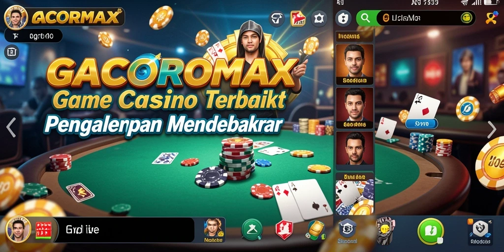 Gameplay GACORMAX dengan dealer langsung dan suasana kasino