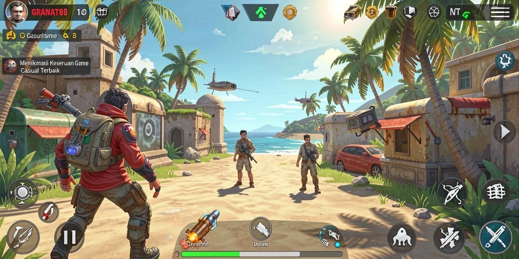 Tangkapan layar utama GRANAT88 menunjukkan gameplay yang seru dan interaktif.
