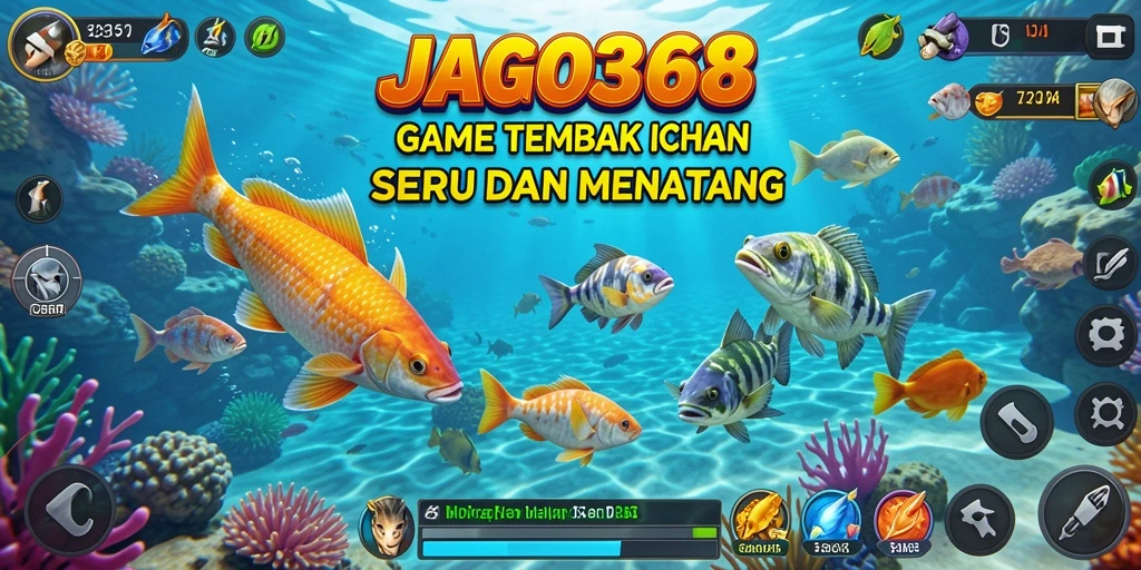 Tampilan gameplay JAGO368 dengan aksi menembak ikan yang seru.