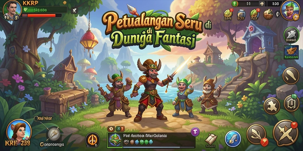 Menampilkan momen seru dalam permainan RPG KKRP.
