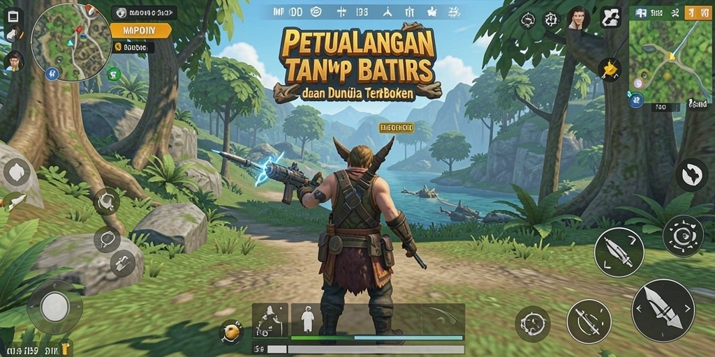 Screenshot MPOID menampilkan petualangan seru dalam dunia terbuka.