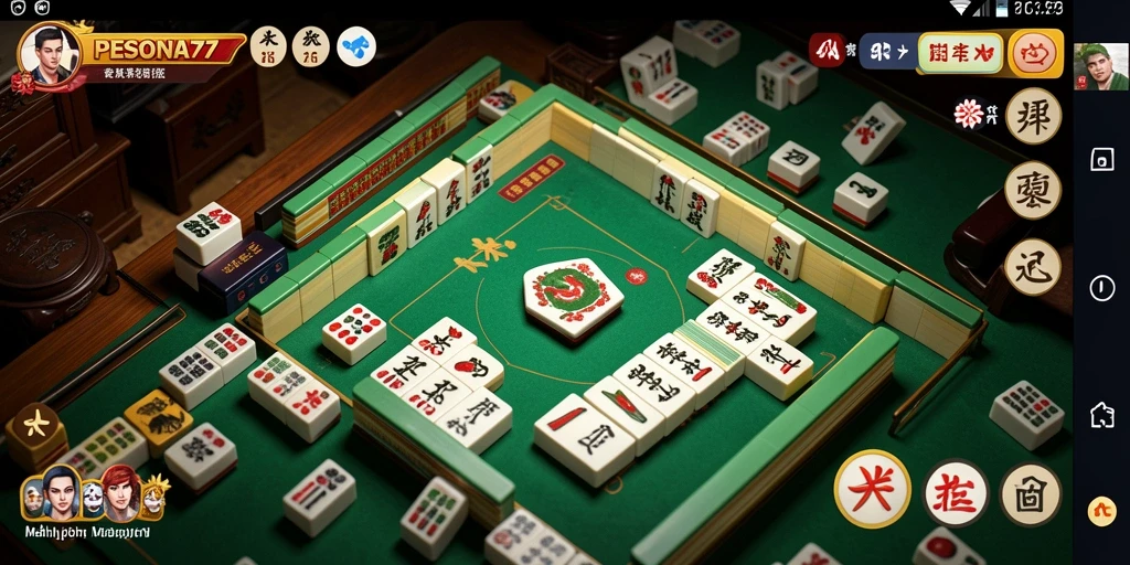 Skrinsut PESONA77 menampilkan gameplay Mahjong yang seru dan menarik.