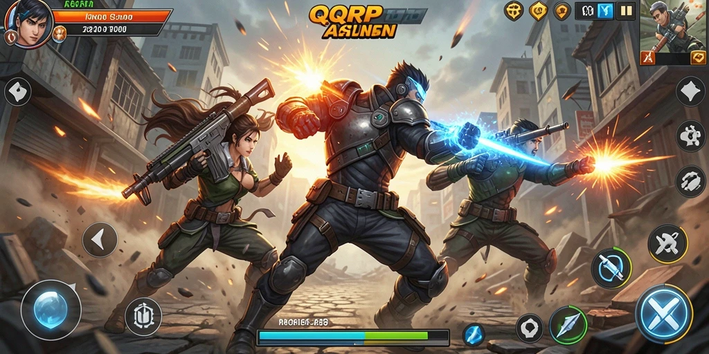 Tampilan gameplay <strong>QQRP</strong> yang mengasyikkan dari aksi seru.