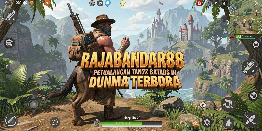 Gameplay RAJABANDAR88 yang menampilkan dunia terbuka yang luas dan dinamis.