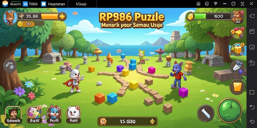 Screenshot gameplay RP886 menampilkan tantangan Puzzle seru yang mengasyikkan.